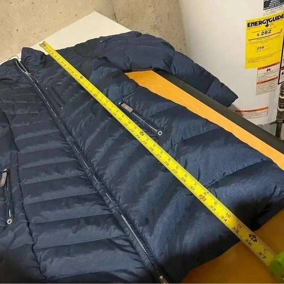 Eddie Bauer Sun Valley Down Parka Winter Jacket Womens Medium Dark Navy No Hood - Picture 9 of 9